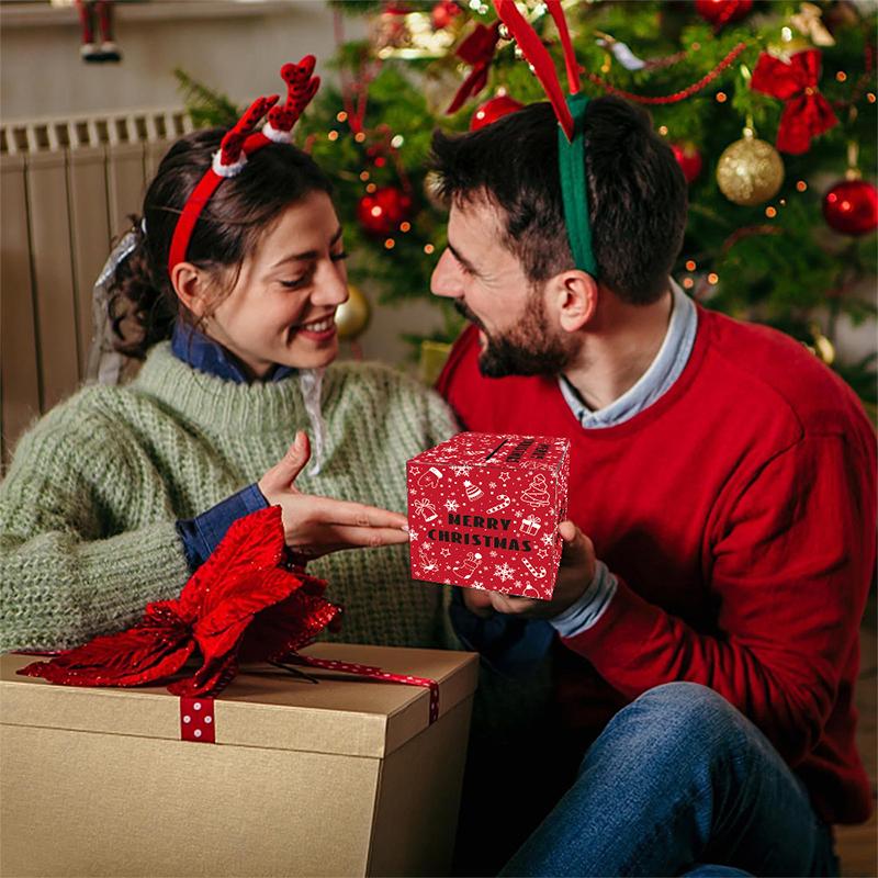 1PC Festive Layered Candy Box with Wrapping Paper Paper  Box 13.5x13x11cm