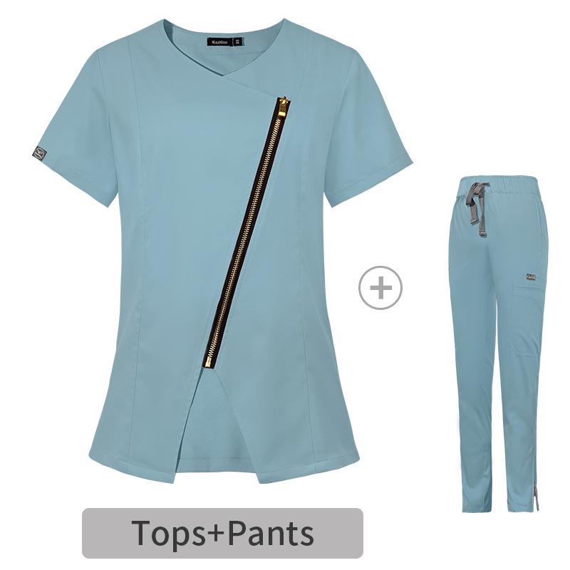 Sleeveless Women's Surgical Gown Set for Doctors and Nurses - Summer Uniform for SPA and Salon