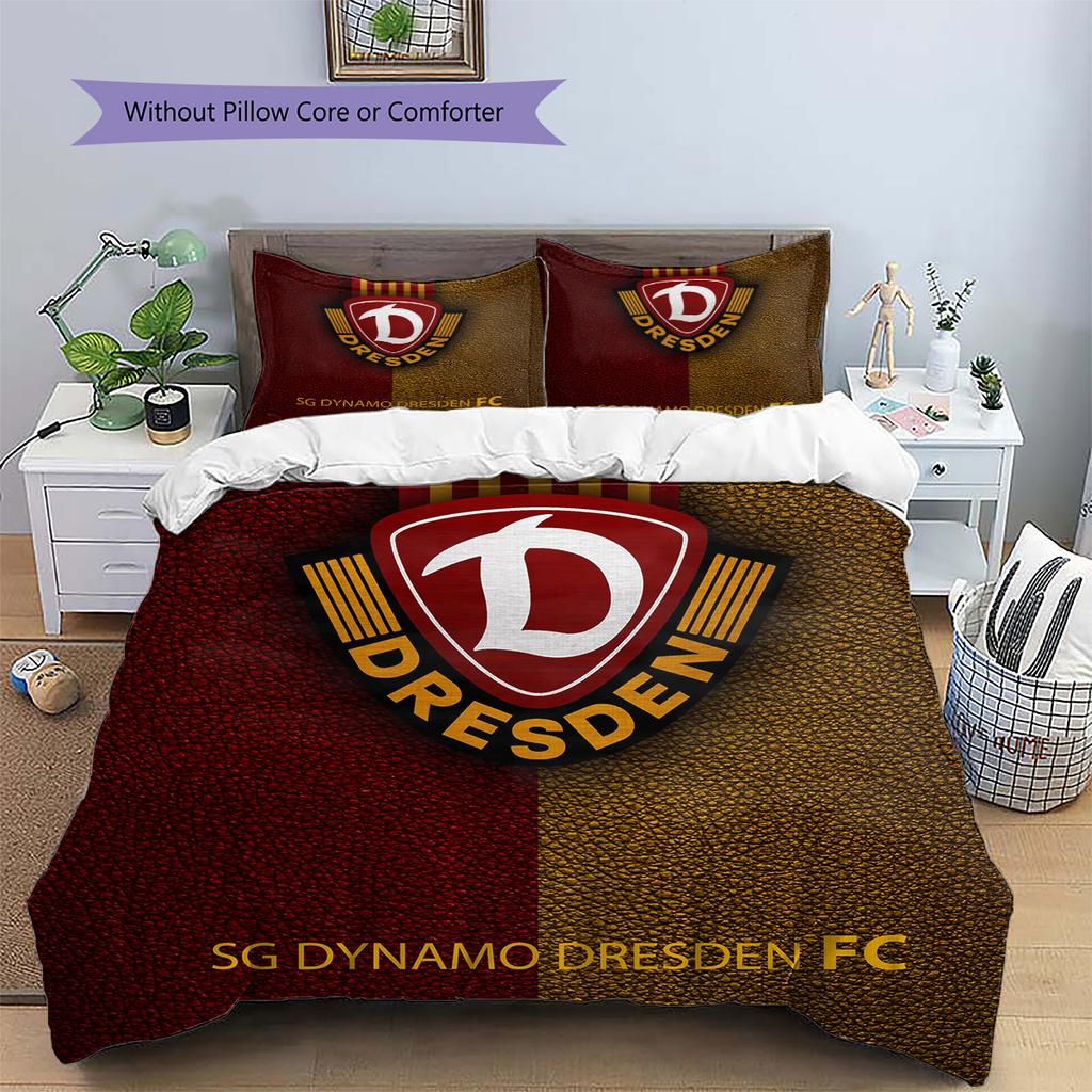 Dynamo Dresden Muster Bettwäsche Bettdecken-Set Heimdekoration Geschenk (1 Bettbezug + 2 Kissenbezüge (ohne Füllung))