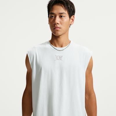 Nike Sportswear Tank Tops Men s Ecru Crew Neck Moderate XS