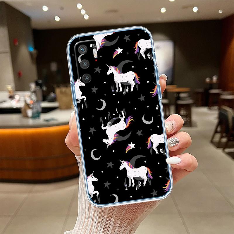 RE17 Cartoon Unicorn Transparent Phone Case for Motorola Moto Edge 20 30 40 50 S30 Fusion Ultra Pro Neo Lite + G200 G23