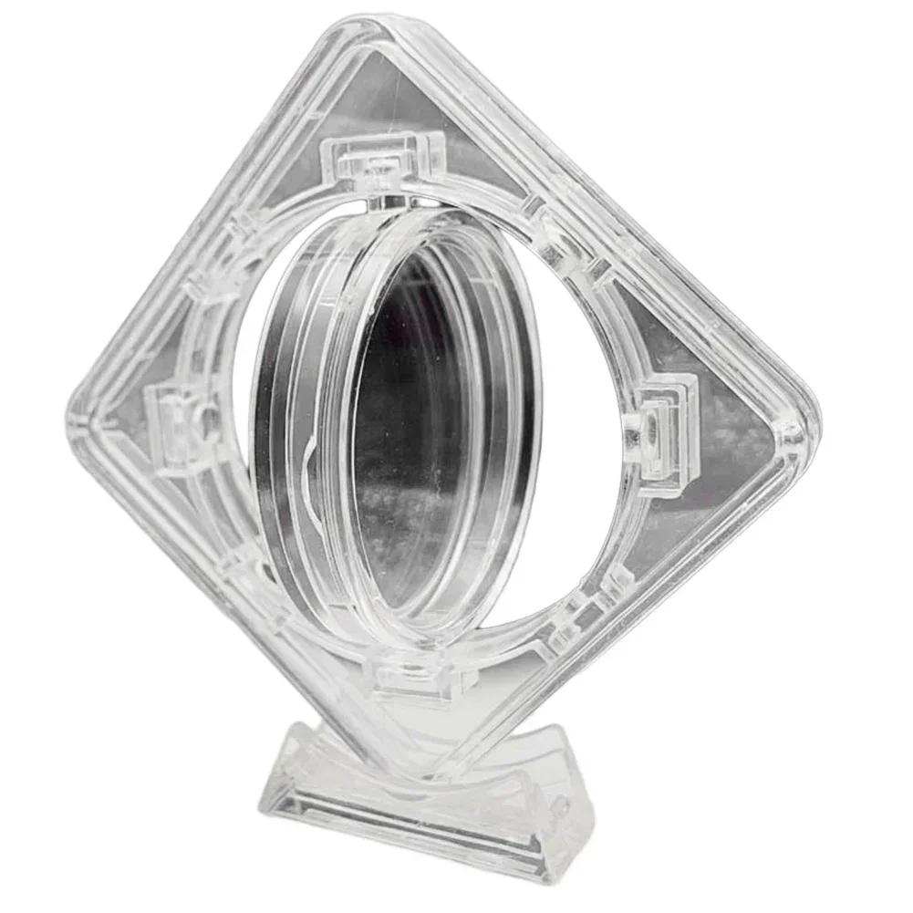 1PC 4cm Acrylic Transparent Coin Holder Coin Display Case Collecting Box Commemorative Medal Storage Capsules Holder Container