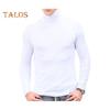 Top a strati da uomo a collo alto protegge il collo dal vento altamente elastico vestibilità slim tinta unita top pullover per sport viaggi ufficio abbigliamento quotidiano