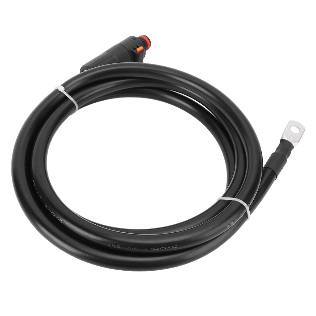 Battery Cable 35mm2 Black Straight Plug and SC35-8 Terminal Battery Power Inverter Cable 1.5m