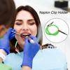 Dental Bib Clip Napkin Holder Reusable Kids Adults Elderly Colorful Elastic Spring Double-end Metal Clip