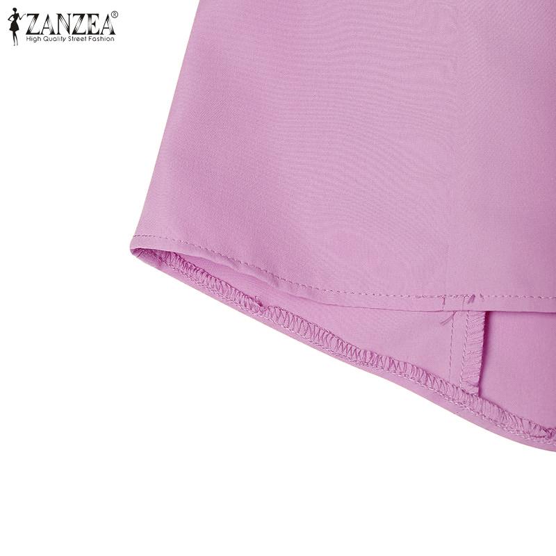 ZANZEA Women Summer V-Neck 3/4 Sleeve Casual Blouse