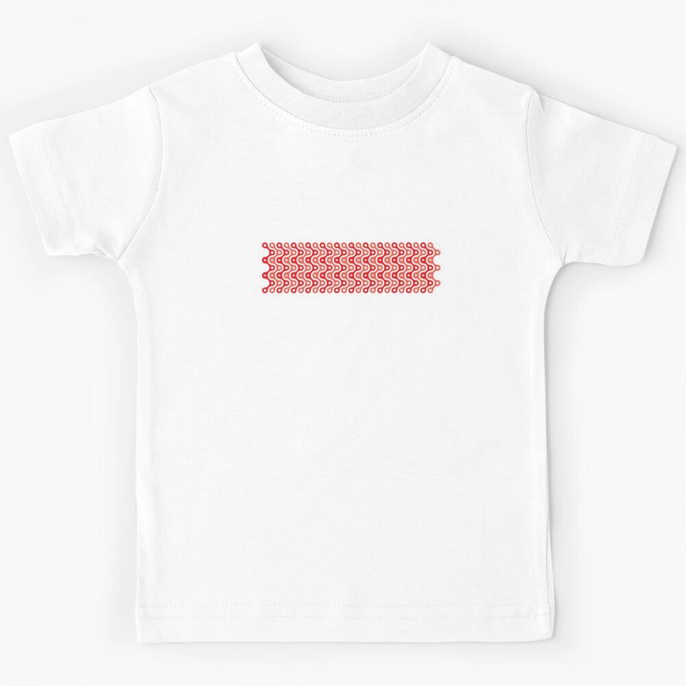 Microbial Life Geometric Pattern – Red Kids T-Shirt 140