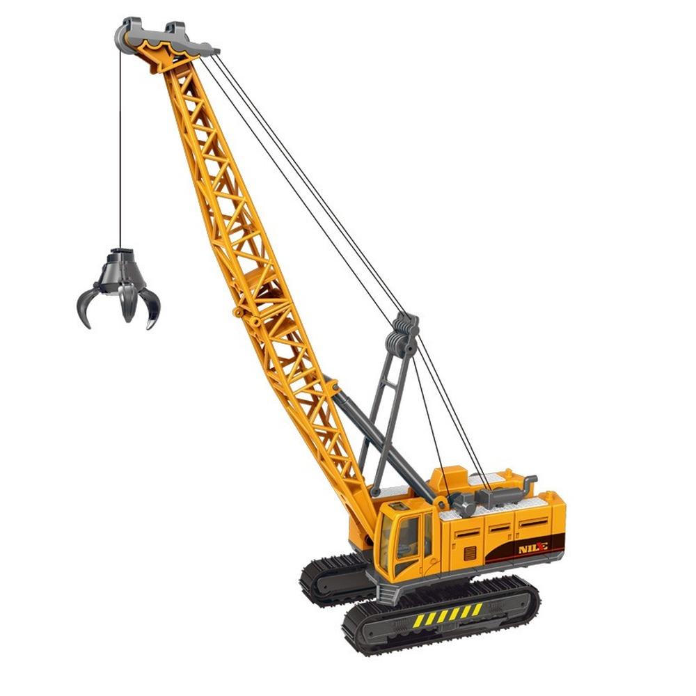 1:55 Simulation Engineering Vehicle Toy Excavator Demolition Machine Grab Stone Machine Grab Wood Crane Model Car Toys