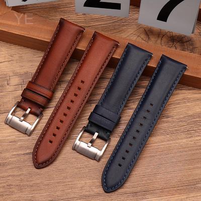 Pro Fossil Fs4813 Fs4735 Q Smart Series Pánské Originální Hovězí Kůže Potu Odolné Prodyšné Řemínky k Hodinkám s Kolíčkovou Sponou 22 24mm