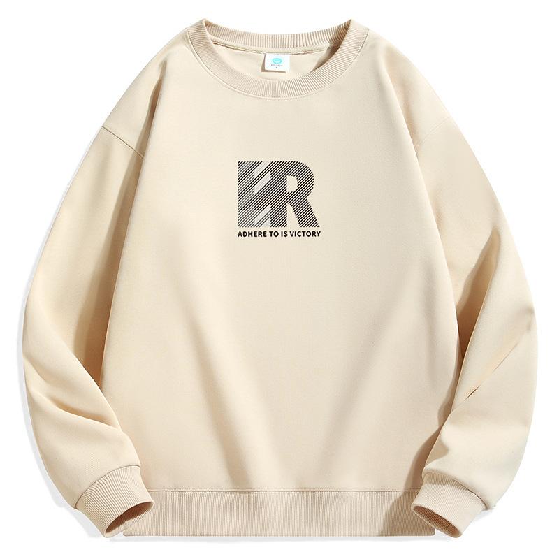 Men's Crew Neck Sweater New Cotton Composite Versatile Long-sleeved Top Sweater Jacket