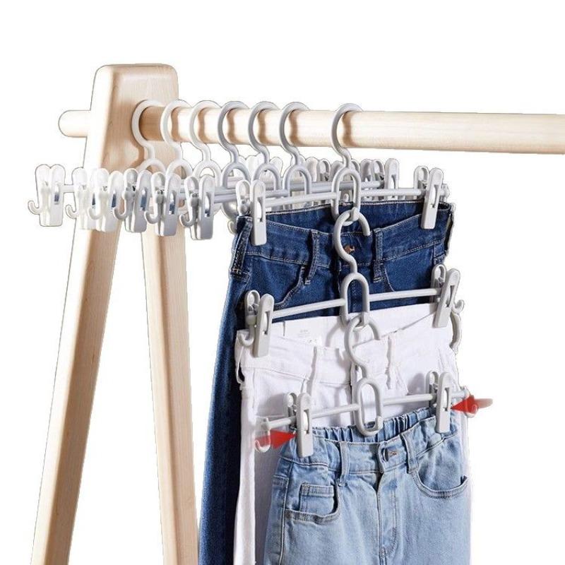 Multifunktionaler Hosenbügel mit starken Klemmen Spurloser Rock-Hosen-Organizer für Zuhause Ideal für JK-Röcke