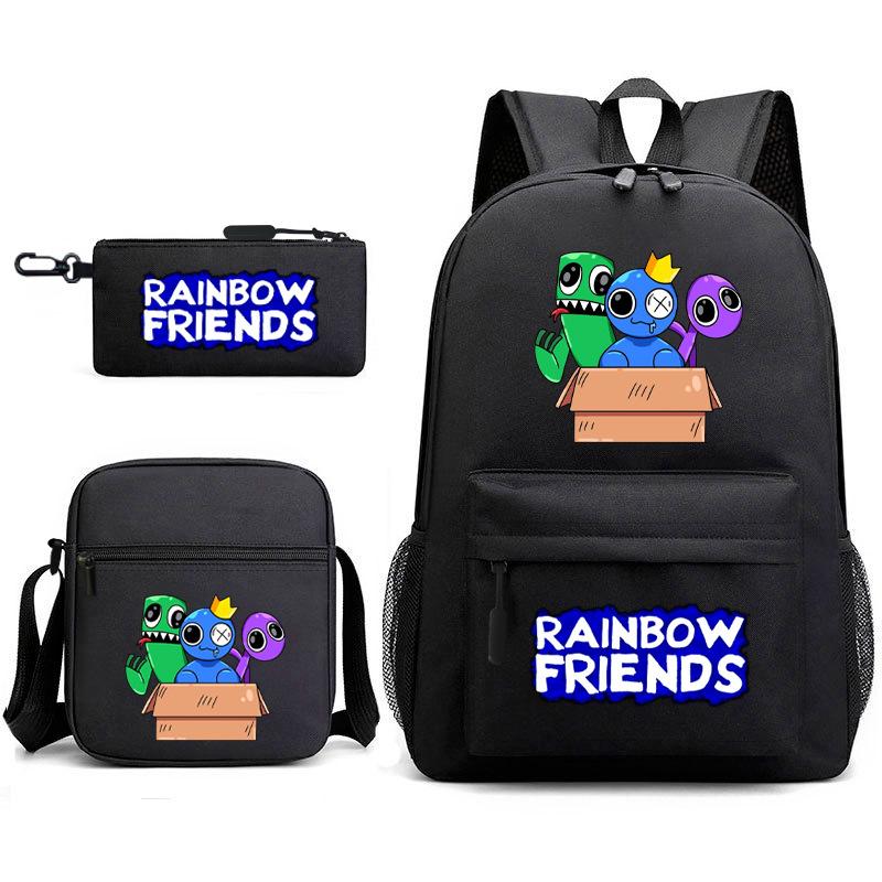 Rainbow Friends Gra Rainbow Friends Plecak Szkoła Podstawowa Torba Szkolna Gwiazda Zestaw Trzech Sztuk