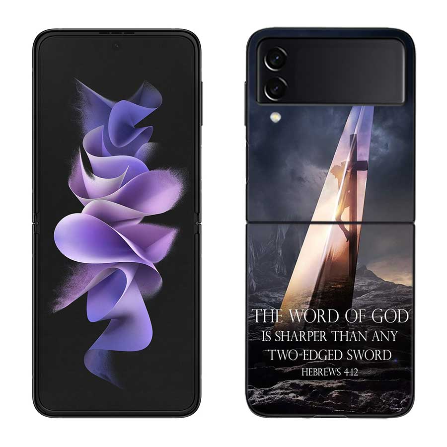 God Jesus Pray Case for Samsung Galaxy Z Flip 6 Flip 5 4 3 5G Black Cell Phone Cover Samsung Z Flip 5 5G Luxury PC Shell Coqu