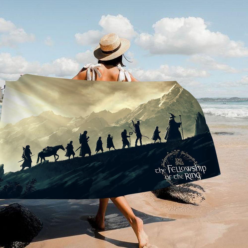 The L-Lord Of The R-Rings Movie Big Microfiber Beach Towels Quick Towel Sand Beach Towels Pool Towel For Travel Swim Pool Yoga