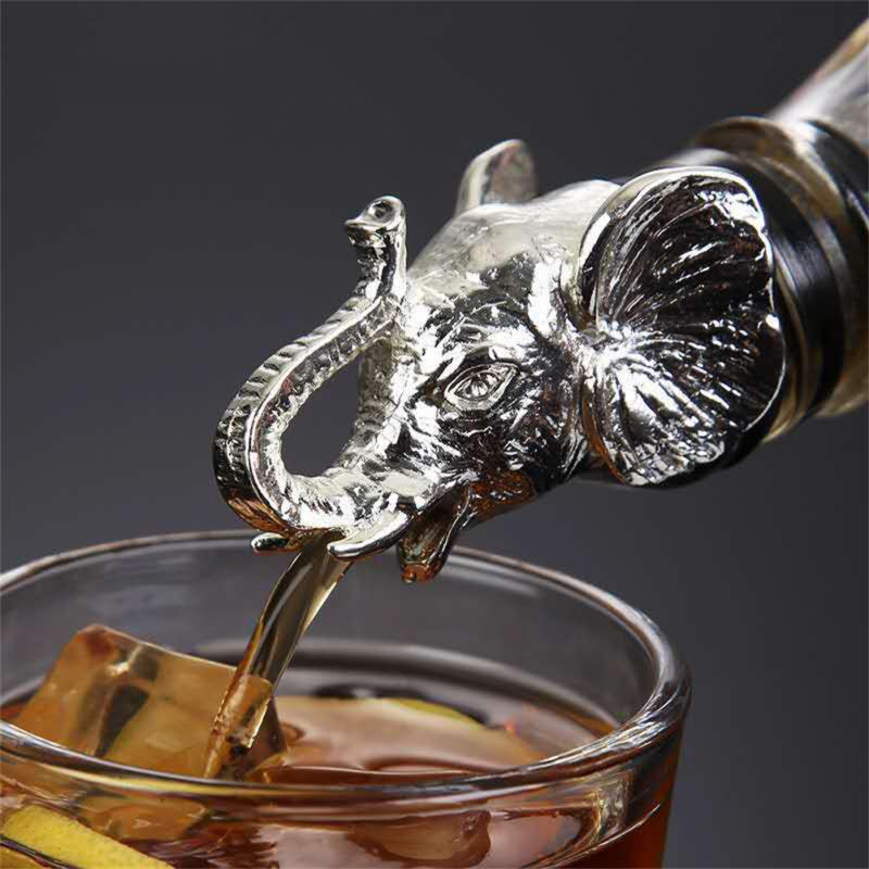 Wine Pourer Deer Elk Lion Wine Stopper Stainless Steel Bartender Tool Deer Head Wine Mouth Wedding Party Bottle Stoppers
