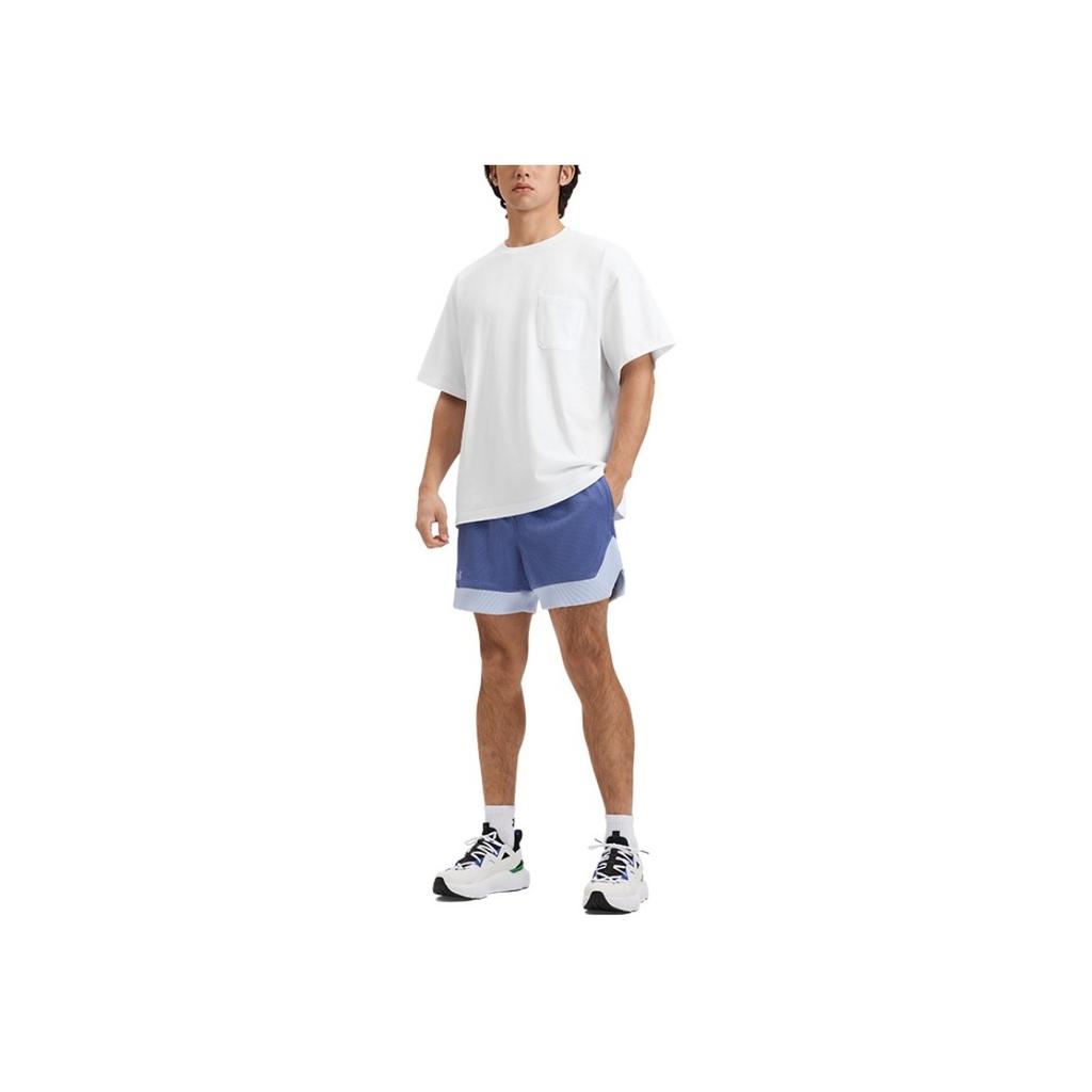 Under Armour Pocket Simple Comfortable Fashionable Breathable Versatile Solid Color Short Sleeve T-Shirt Unisex Tops White 1389372