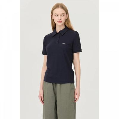 Ribbed Collar T shirT baTse8541