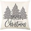 Christmas Pillow Cover Linen Printed Home Sofa Cushion Cover Living Room Bedroom Pillow Cover