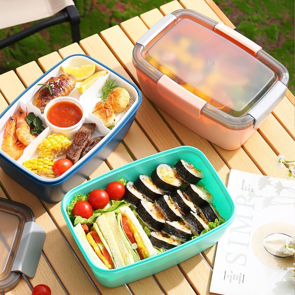 Leak Proof Lunch Box 2000ML Salad Box Tableware Food Storage Container  Microwave Safe