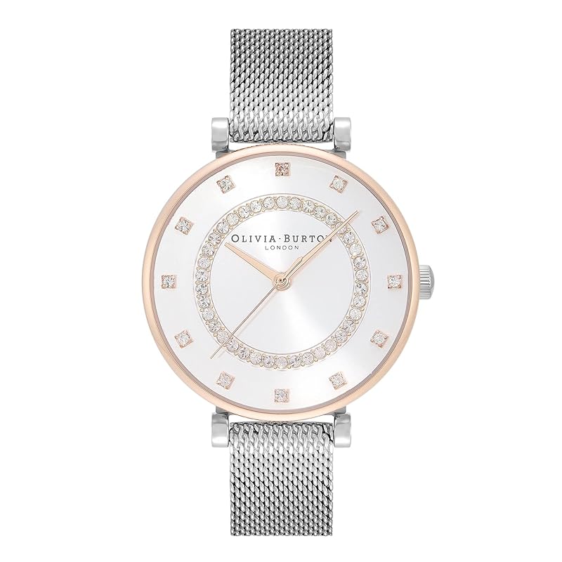 

Authorized distributor [OLIVIA BURTON] olivia burton clock watch ladies ob24000004 belgrave 32mm tea bar white & 2 tone silver mesh