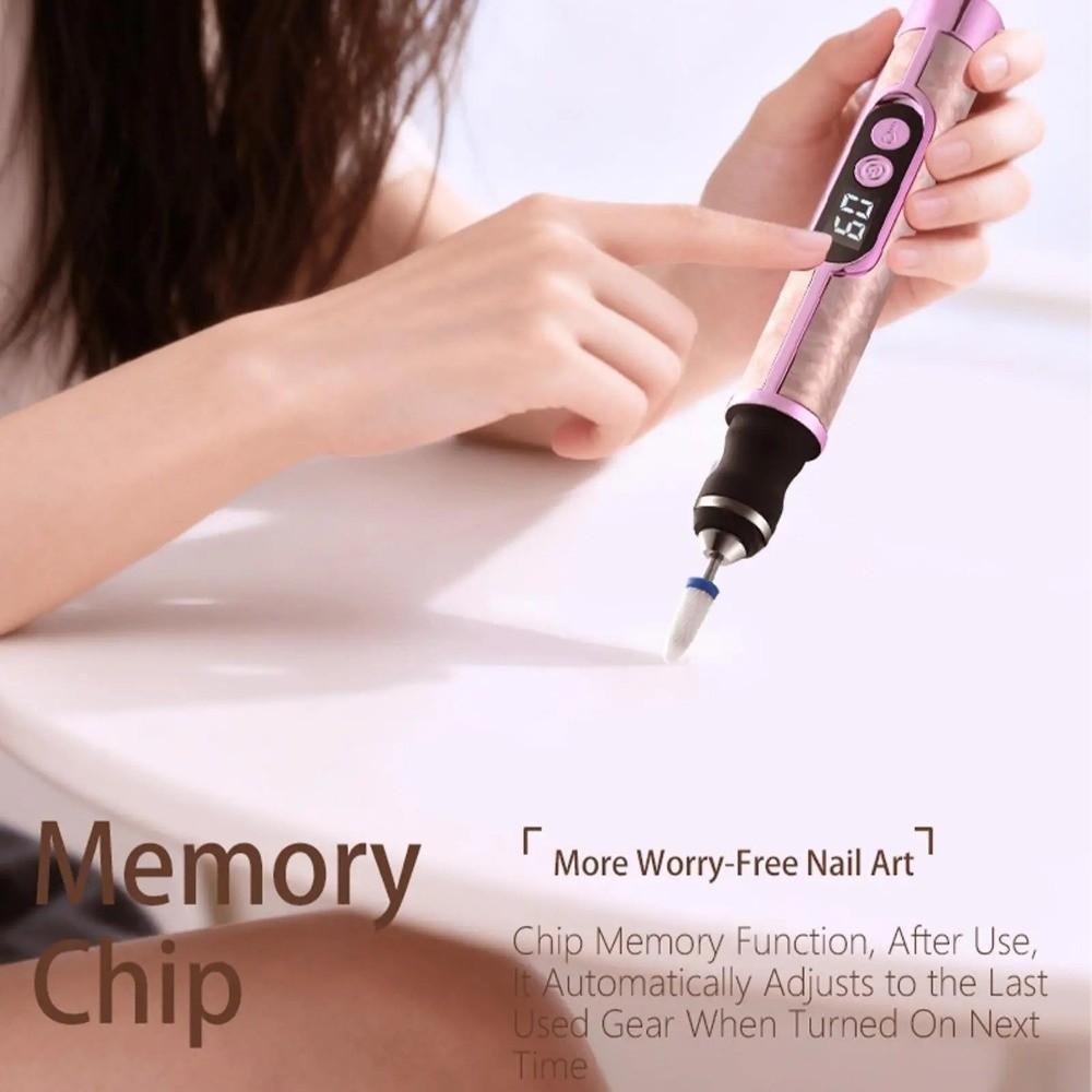High Speed Electric Nail Sander Digital Display Nail Polisher Nail Drill Machine Salon Use