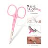 1pc Stainless Steel Eyebrow Trimming Scissors For Fake Eyelashes Trimming, Nose Hair, Beard, Facial Hair Removal Tool