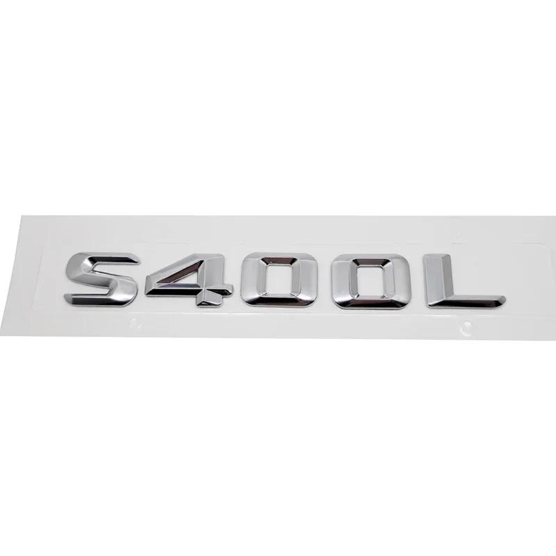 Alloy ABS Car Number Letters Sticker Rear Trunk Badge Decals for Mercedes Benz S300L S320L S400L S500L S600L Emblem Accessories