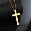 Atoztide Engrave Name Cross Pendant Necklace for Women Men Personalized Date Stainless Steel Jewelry Link Chain Birthday Gift