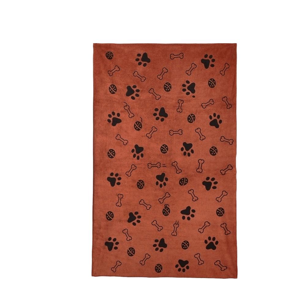 Soft Microfiber Dog Towel Super Absorbent Pet Grooming Towel Pet Quick Drying Towel  After Bath коричневый