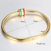 Simple Personality Titanium Steel Ladies' Bracelet Three-Color Striped Epoxy Inlaid Zircon Bracelet for Women