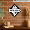 2D Flat, 1pc, Warning Sign Theme, Decorative Gift for Industrial Decor Lovers, Vintage Metal Sign, Suitable for Garage, Factory, Warehouse, Workshop