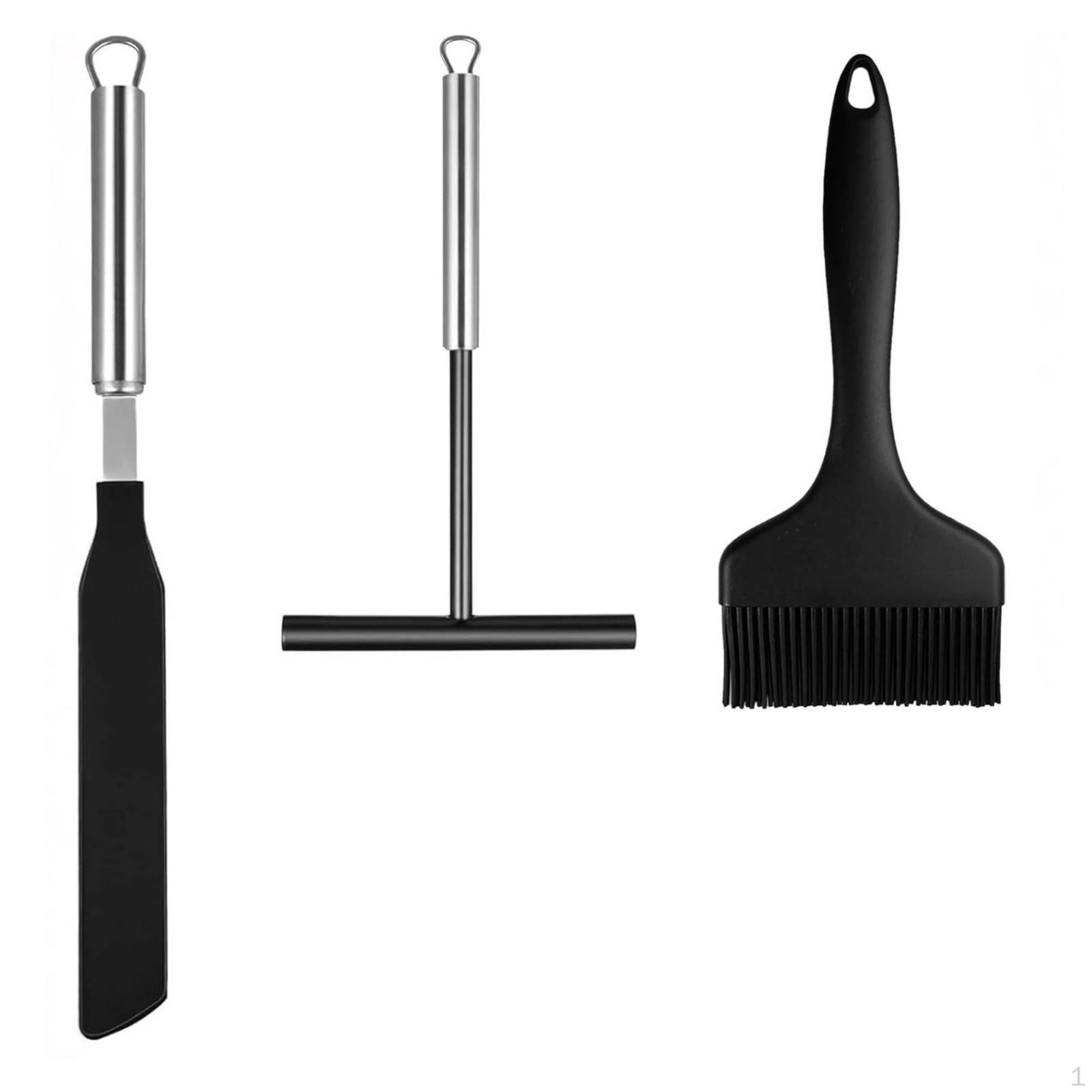 3 Pieces Batter Spreader and Set Stainless Steel Crepe L-Shaped Design
