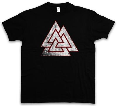 T-SHIRT SIMBOLO WOTAN VALKNUT Paganismo Celtico Wotan Thor Vichinghi Nodo T Shirt