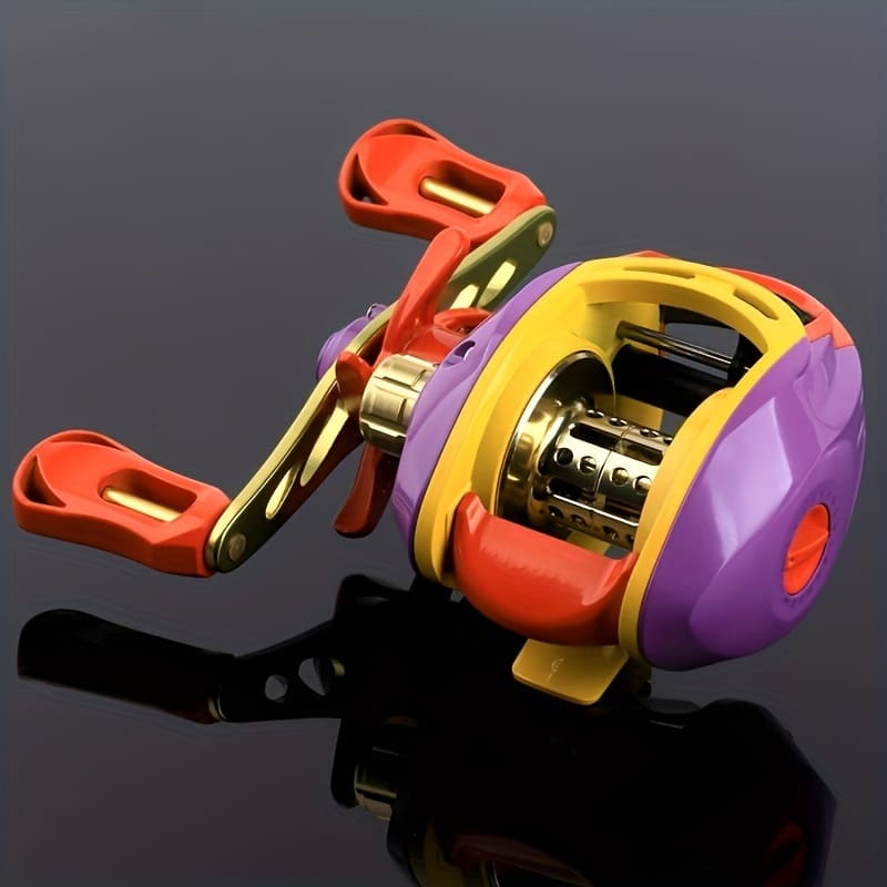 High Quality Long Casting Performance High Speed Gear Ratio Magnetic Brake System Two-handed Design Suitable for Freshwater and Saltwater Fishing