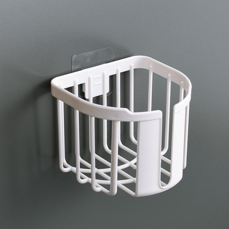 

Настенный держатель для туалетной бумаги без отверстий с коробкой для салфеток и полкой