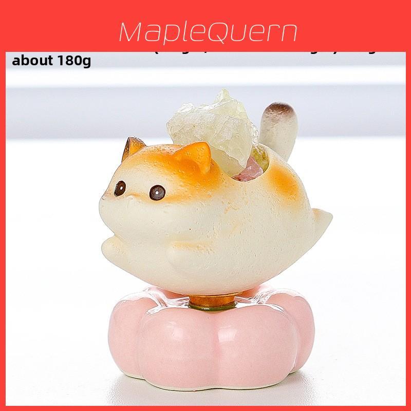 Crystal Tree With Cat Figurines Gift For Colleagues Office Decor Collectors Edition