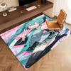 1pc Hatsune Miku Print Area Rug - Soft, Washable Non-Slip Indoor Mat, Living Room, Home Office Decorative Rug,Office Decorative