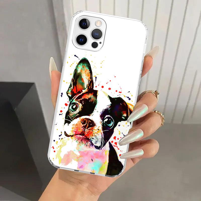 French Bulldog Dog Pug Phone Case for Iphone 17 Air 16 15 Plus 14 13 Mini 12 11 Pro Max 16E 7 8 SE 2020 Soft Funda Print Shell 1