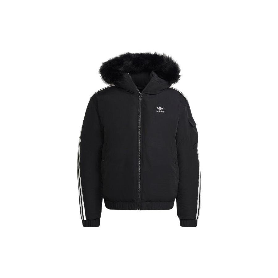 Мужская парка Adidas Черная с капюшоном Умеренная HR4435 L