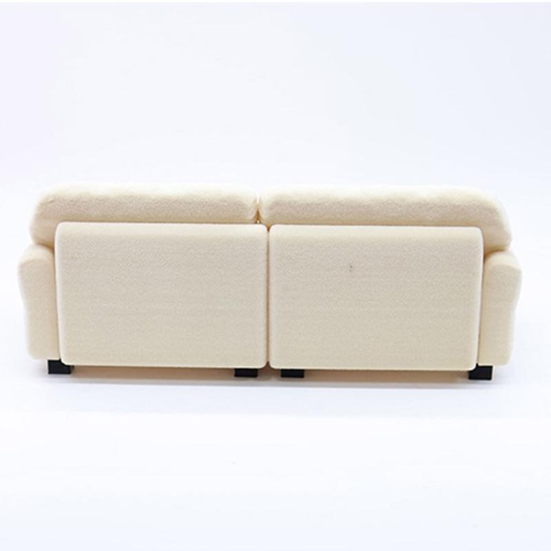 Handmade Mini Couch Dollhouses Single Sofa Set Flocking Loveseat Seater For Realistic Bedroom Scenes