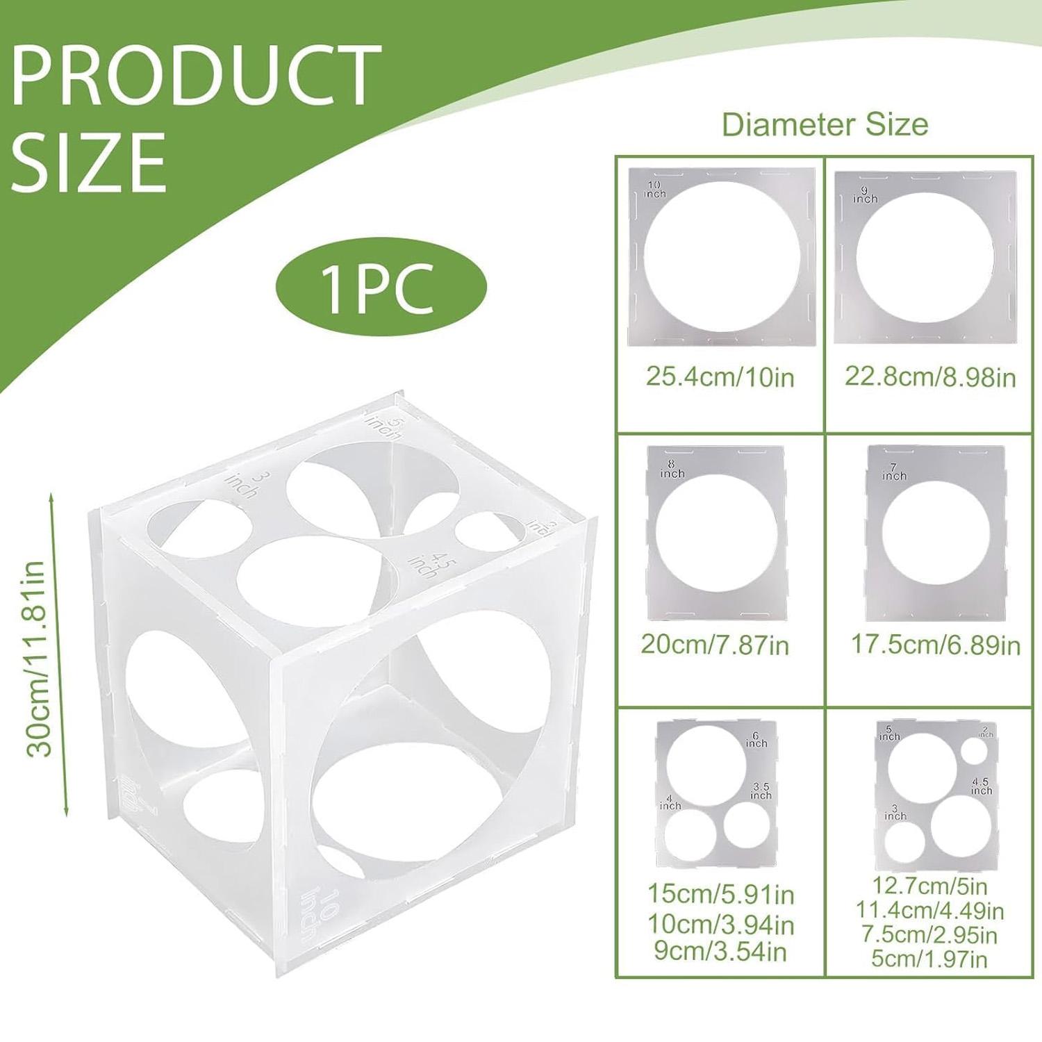 

1pc balloon size measurement box cube balloon measurement box birthday party balloon making supplies balloon tools Other