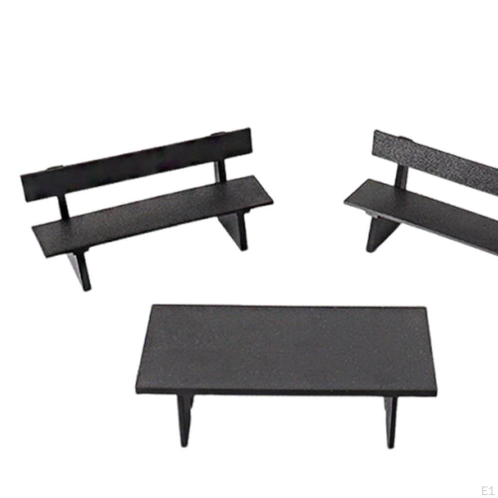 Miniature Dollhouse Table Chair Doll House Decor Scene Pretend Toy Furniture Versatile for