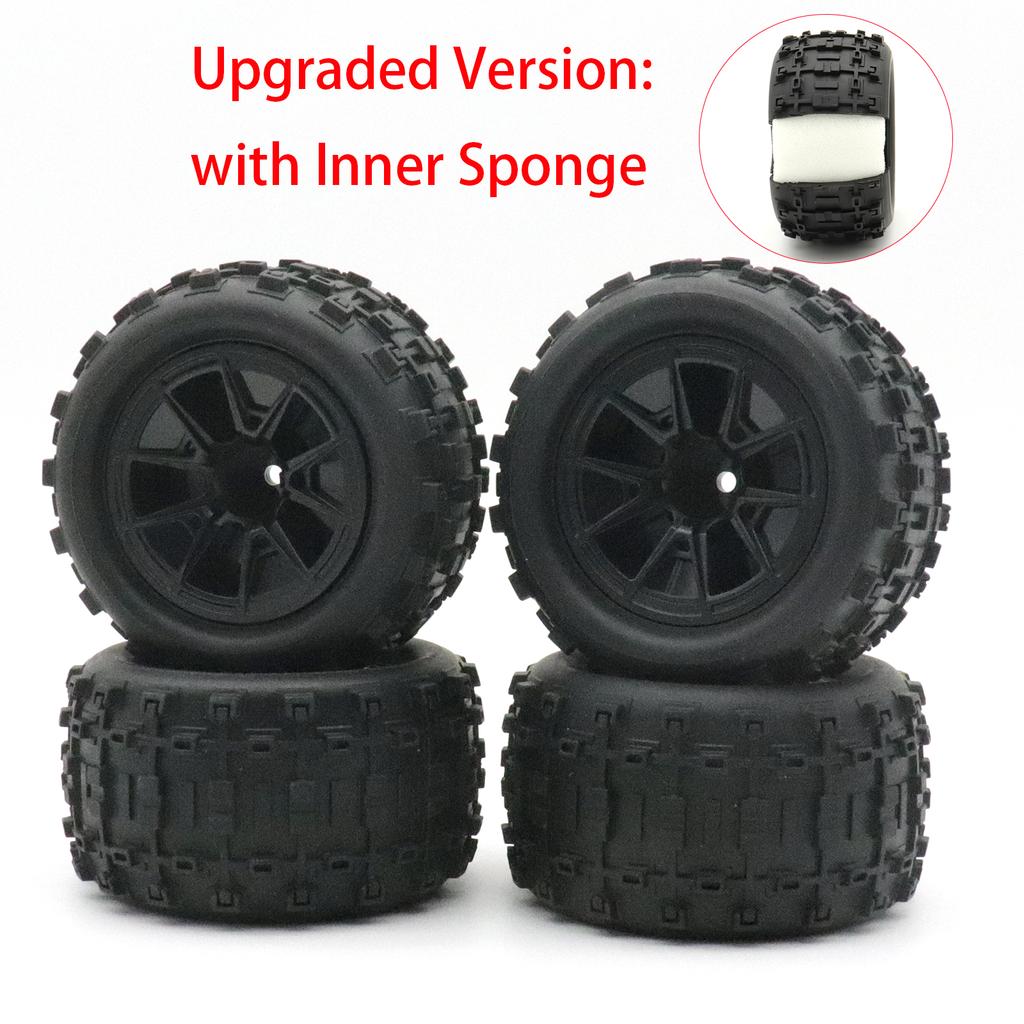 5mm Hex MN99S Rubber RC Wheels for MN98 MN82, WPL C24-1 B36 D12 C64 D74-1 Off Road Car Upgrade, High-Performance RC Tire