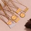 E.B.belle 11:11 Rectangle Pendant Plate Necklace Fine Polished Stainless Steel Gold Plated Necklace Number Jewelry
