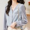NaVaVa Women Long SleeVe V Neck Blouse Nb1808