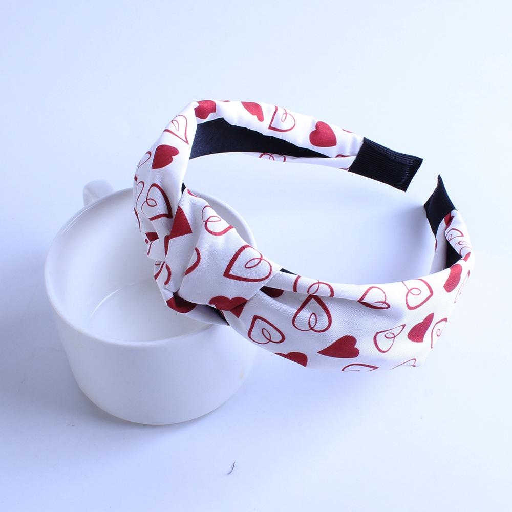Valentine's Day Hair Bands Knot Printed Women