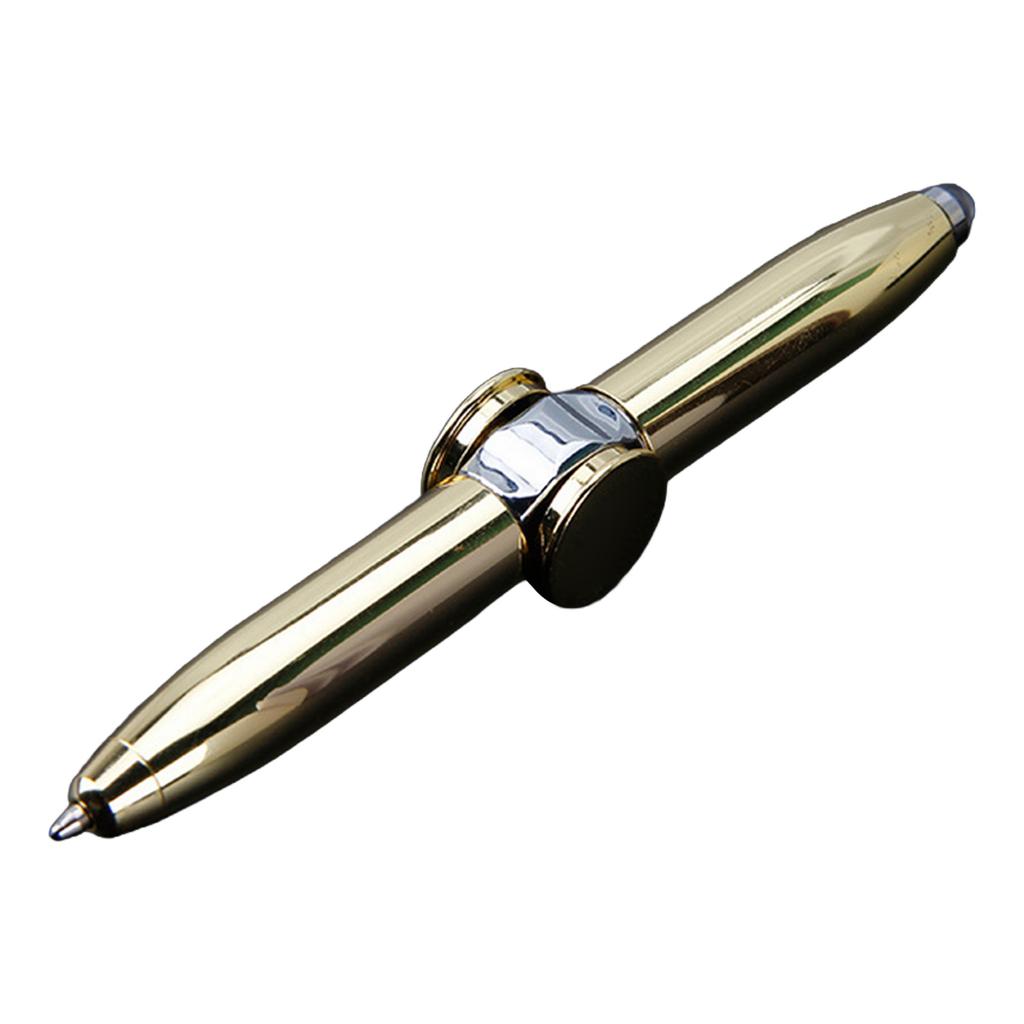 2Pcs Fidget Pen Spinner Pen with LED Light Metal Spinning Pen Ballpoint Pen Multifunctional Pen Anxiety Relief Pen