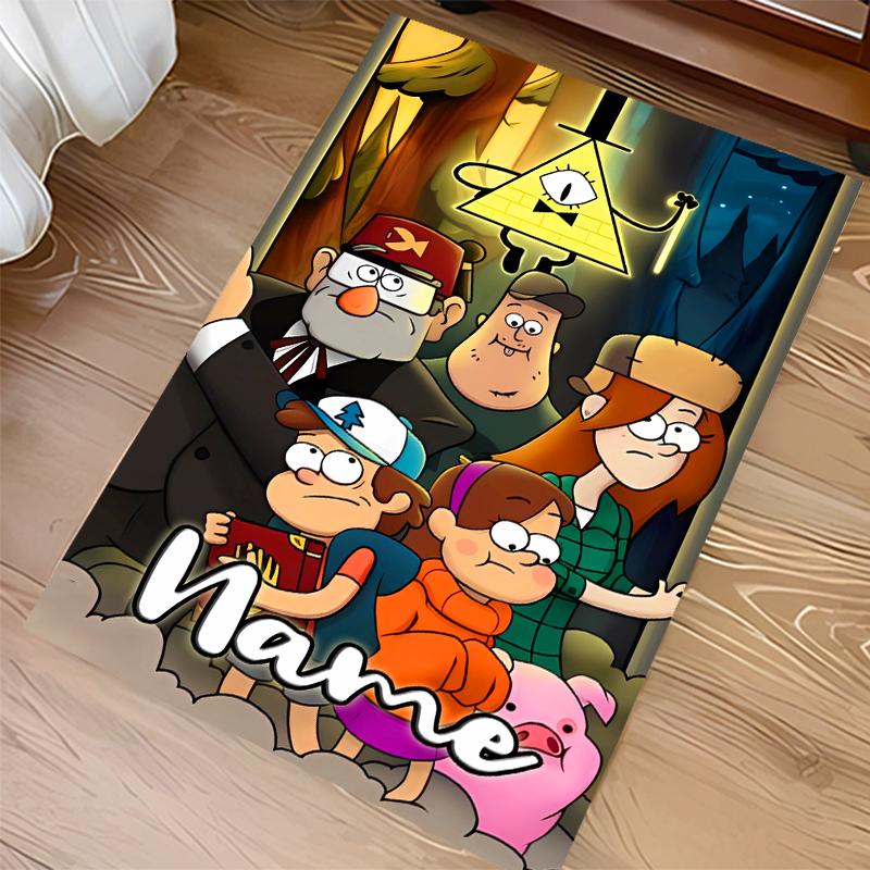 Custom personalization Gravity Falls Print Area Rug - Soft, Washable Non-Slip Indoor Mat,Living Room,Home&Office Decorative Rug