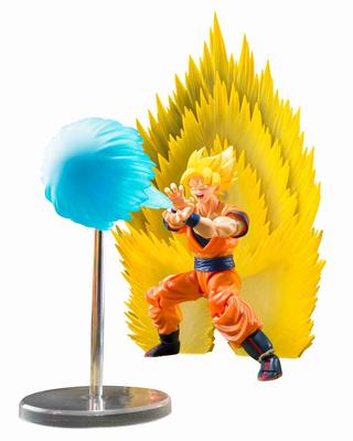TAMASHII NATIONS Dragon Ball Z Super Saiyan Son Goku Effect Parts Set Instantaneous Movement Kamehameha 150mm ABS PVC Painted Movable Figure
