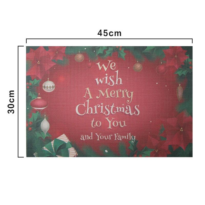 Beautiful Style Food Pad PVC Western Food Mat Placemats Christmas Dinner Table Mats Hotel Tableware Mats Home Kitchen Decoration